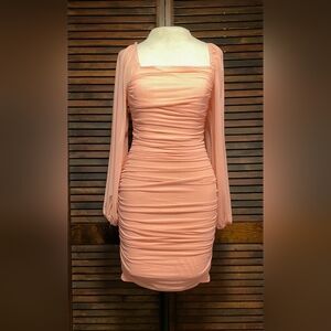 Pretty Pink Ruched Dress size xsmall